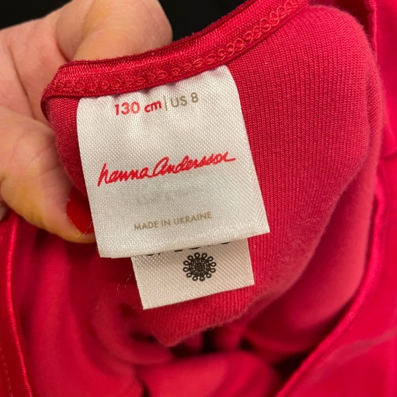 Hanna Andersson Velour Super Soft Skater Dress - size 8, red - Picture 4 of 4